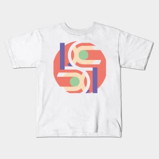 Geometric pink pastel abstract cute Kids T-Shirt